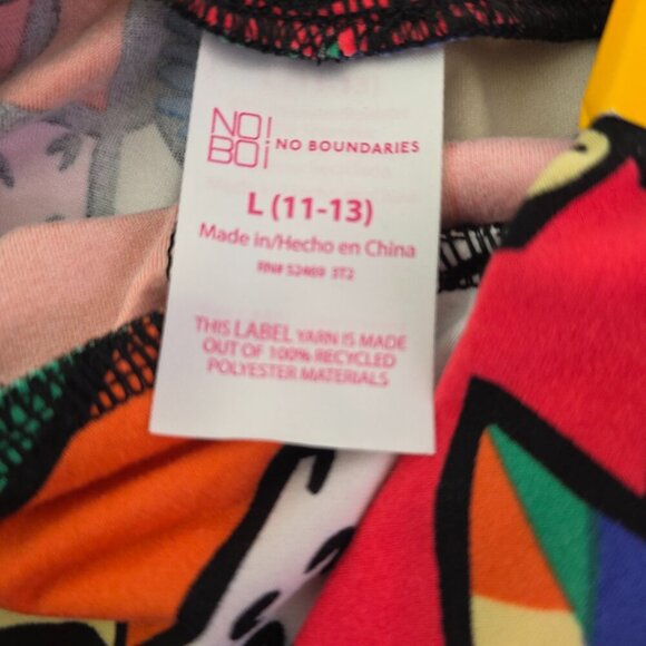 No Boundaries Crossover Sueded Tropical Print Ankle Leggings - Size Large NWT - Picture 3 of 16